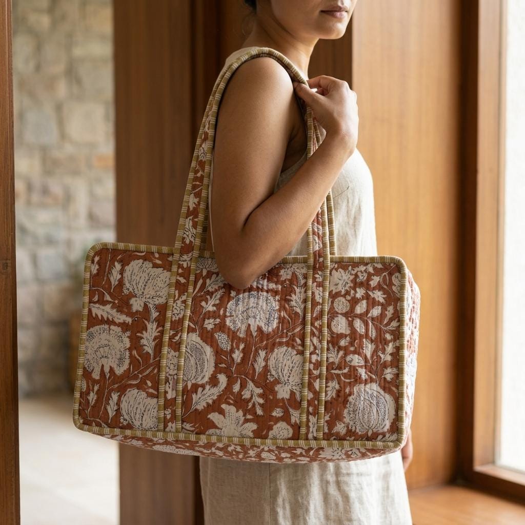 Quilted Cotton Mahjongg Bag, Tile Rack Carrier, Handmade Artisan Storage Case