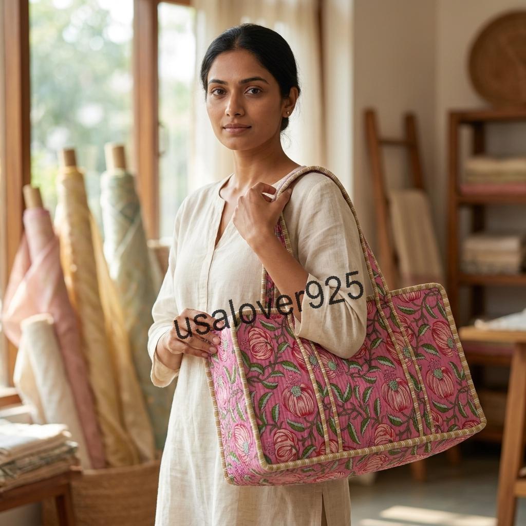 Handmade Quilted Cotton Mahjong Bag, Pink Floral Tile Case, Travel Game Organizer Carryall